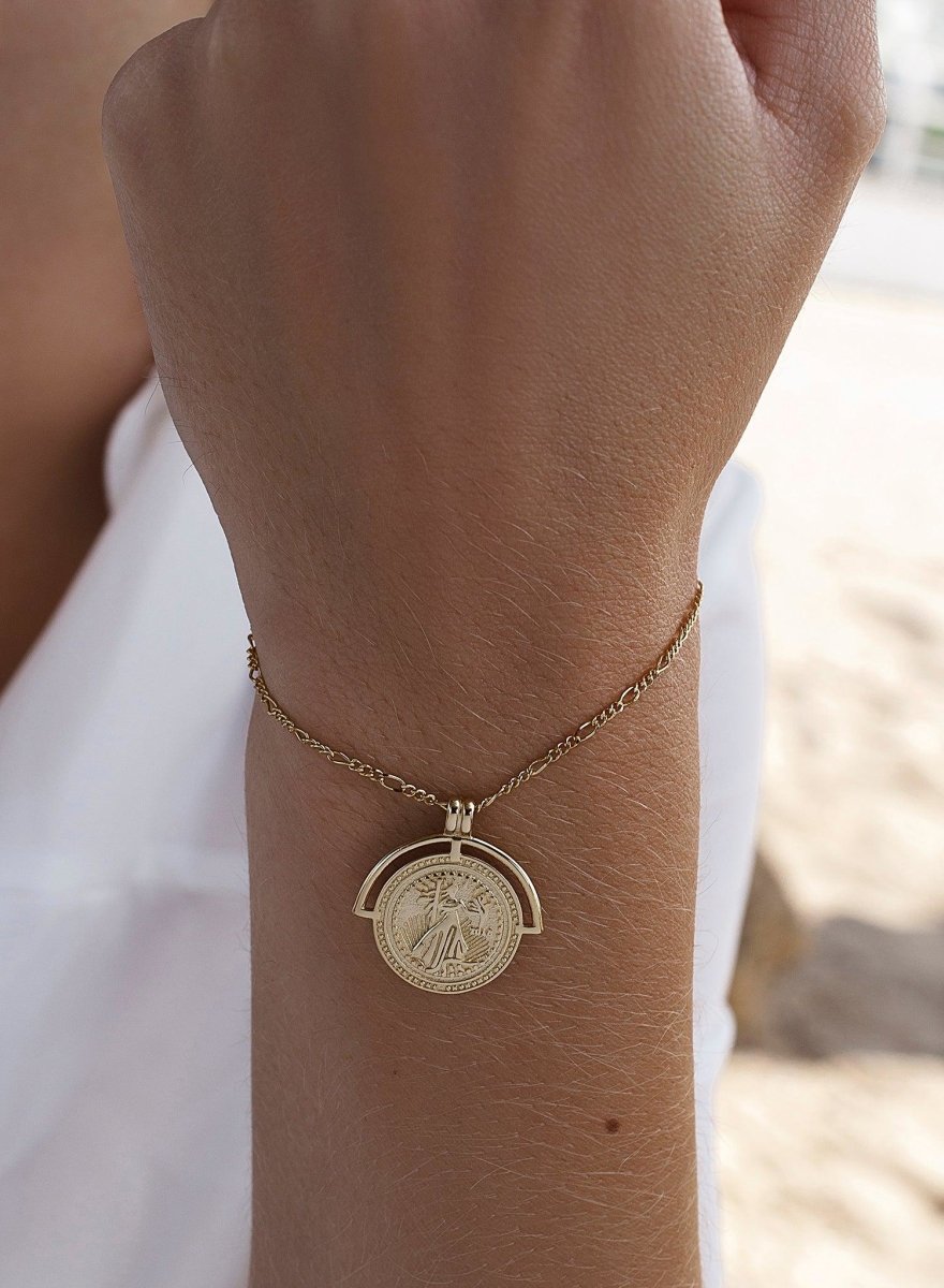 bracelets fine gilded silver design medal