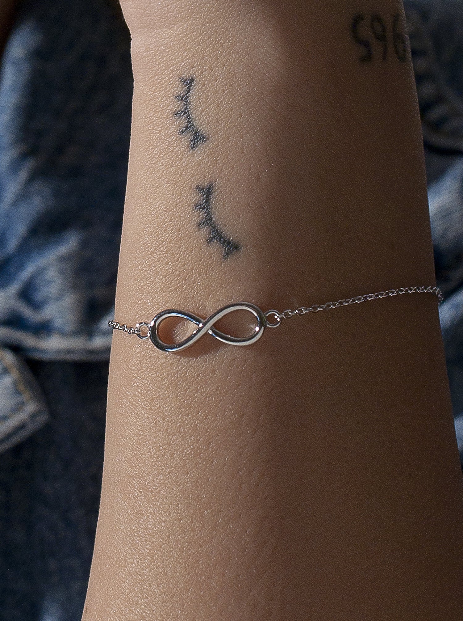 bracelets fines de argent motif infinity LINEARGENT