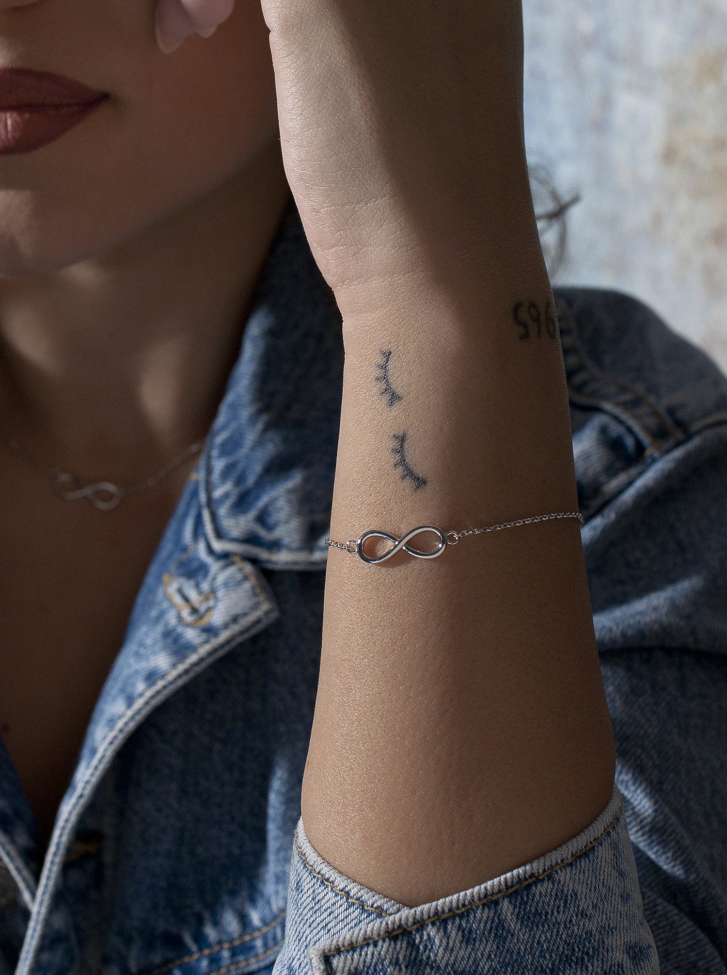 bracelets fines de argent motif infinity LINEARGENT