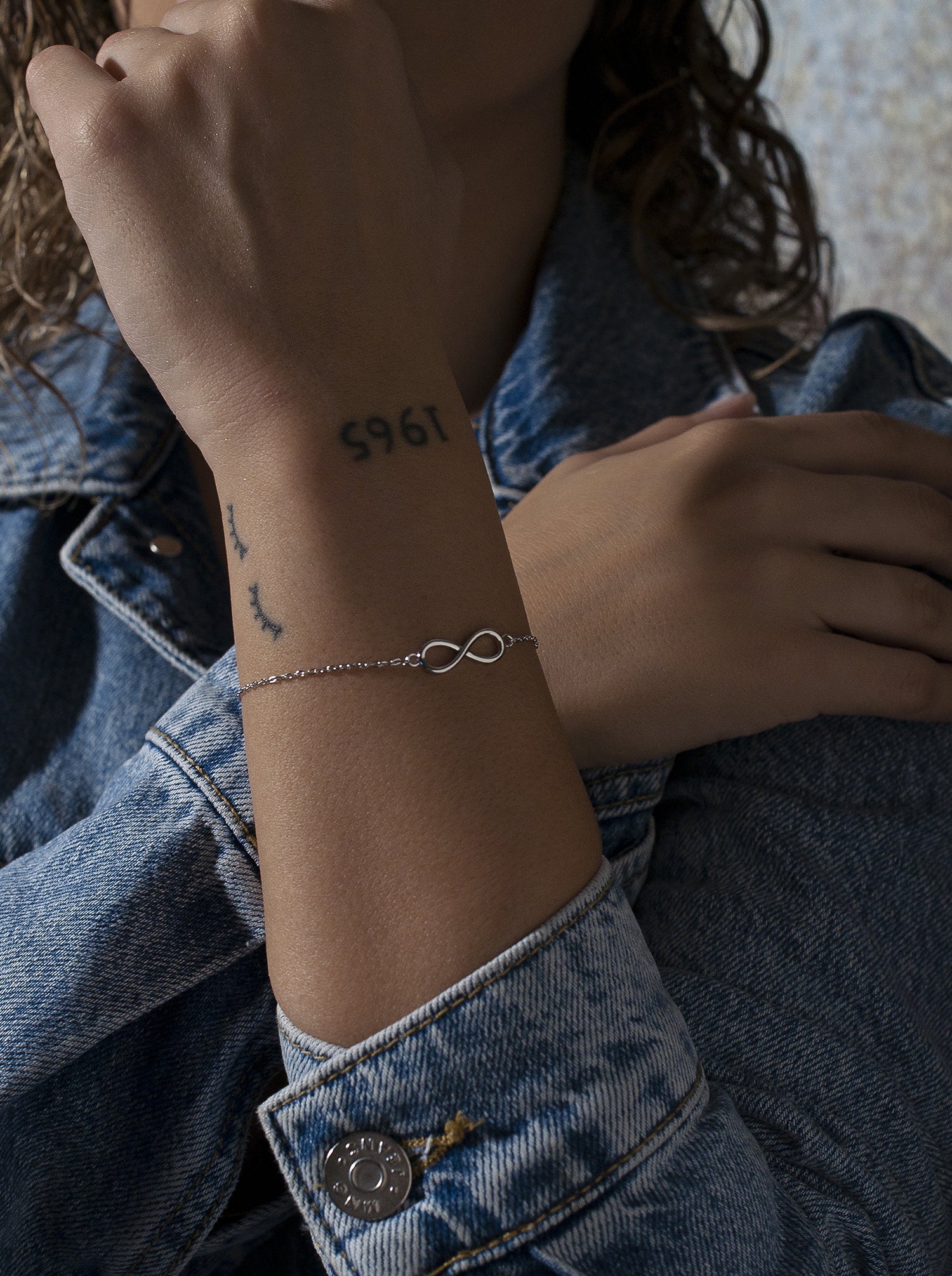 bracelets fines de argent motif infinity LINEARGENT