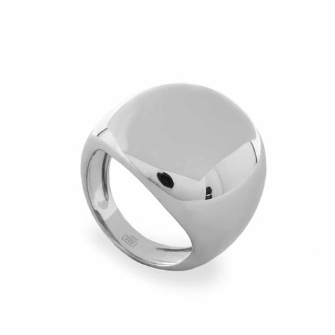 Anneau - Grands anneaux ronds en argent sterling uni