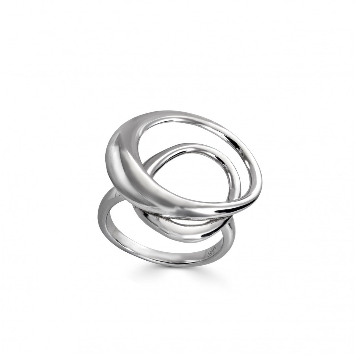 Anillo · Anillos grandes diseño espiral en plata lisa