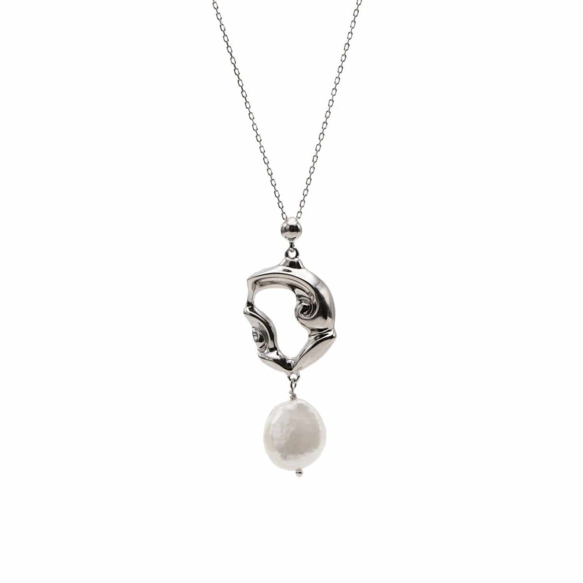 Collar · Colgante perlas en plata mujer diseño liquido