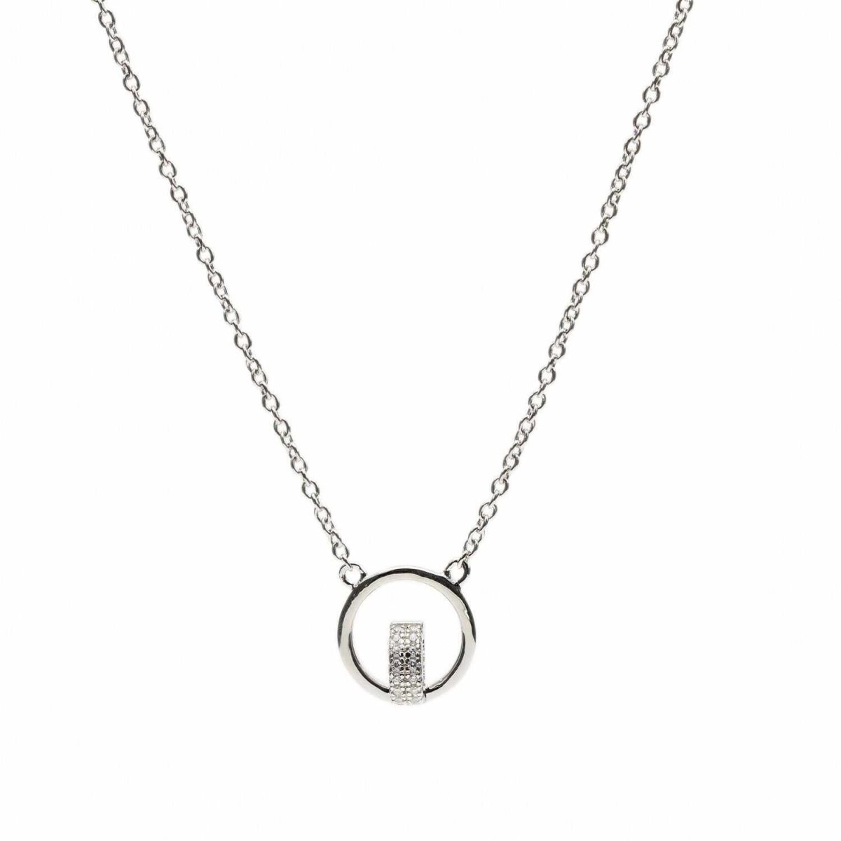 Collar · Colgantes pequeños de plata diseño circulo con circonitas