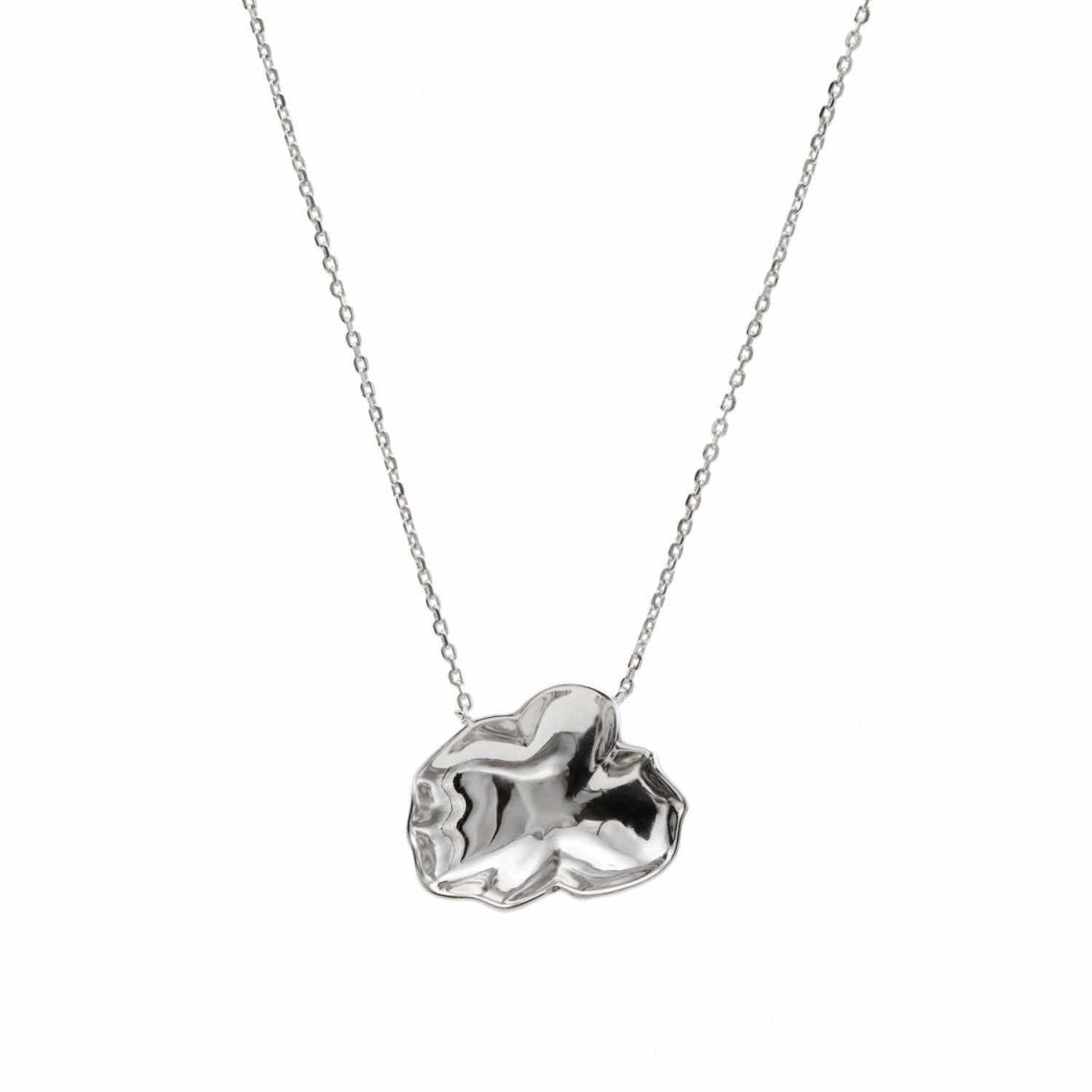 Necklace - Necklaces - Original silver necklaces circular convex design