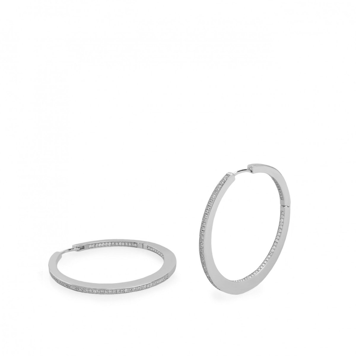 Pendiente · Pendientes aro plata circulares y clásicos con circonitas