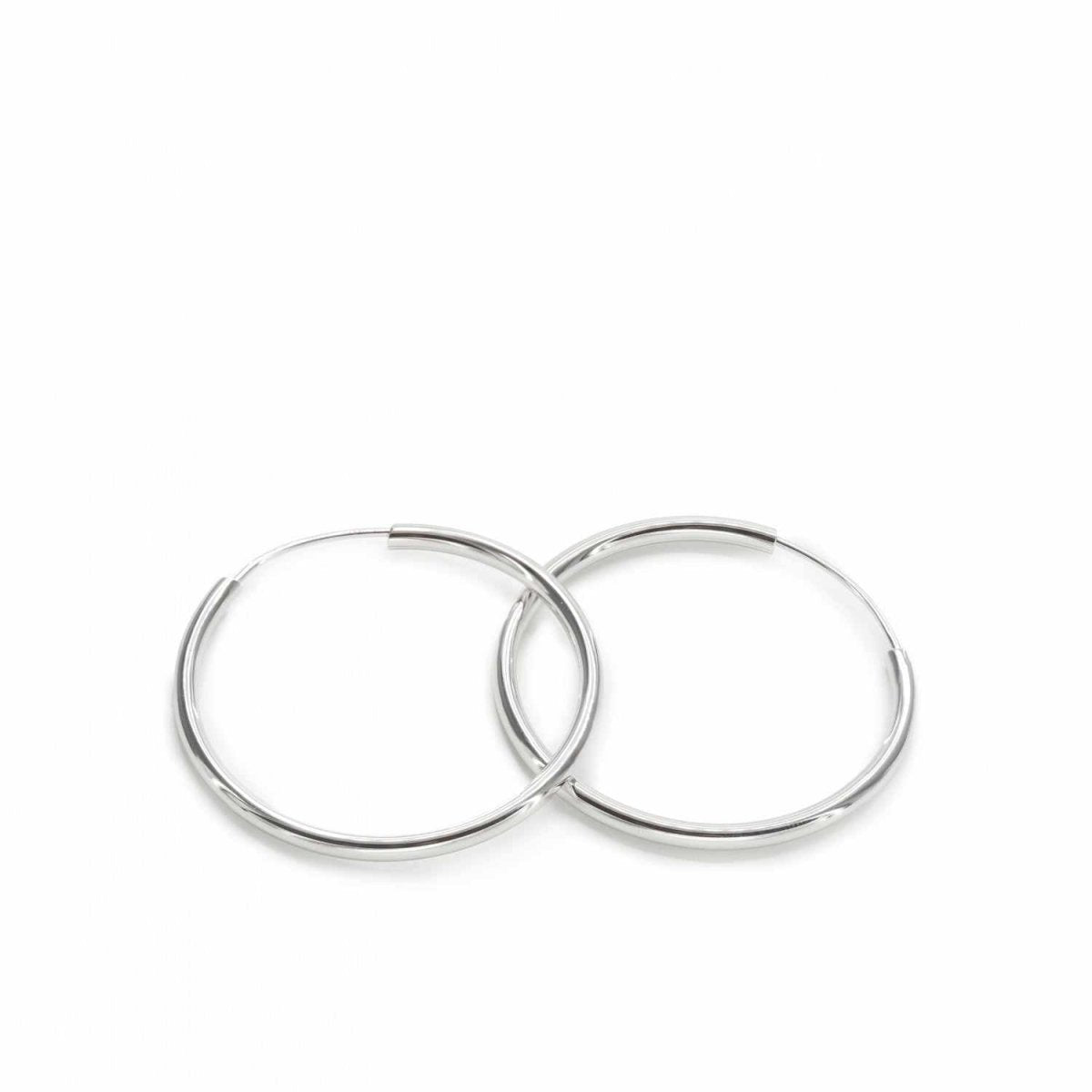 Earrings - Large hoop earrings tubular design with concealed closure