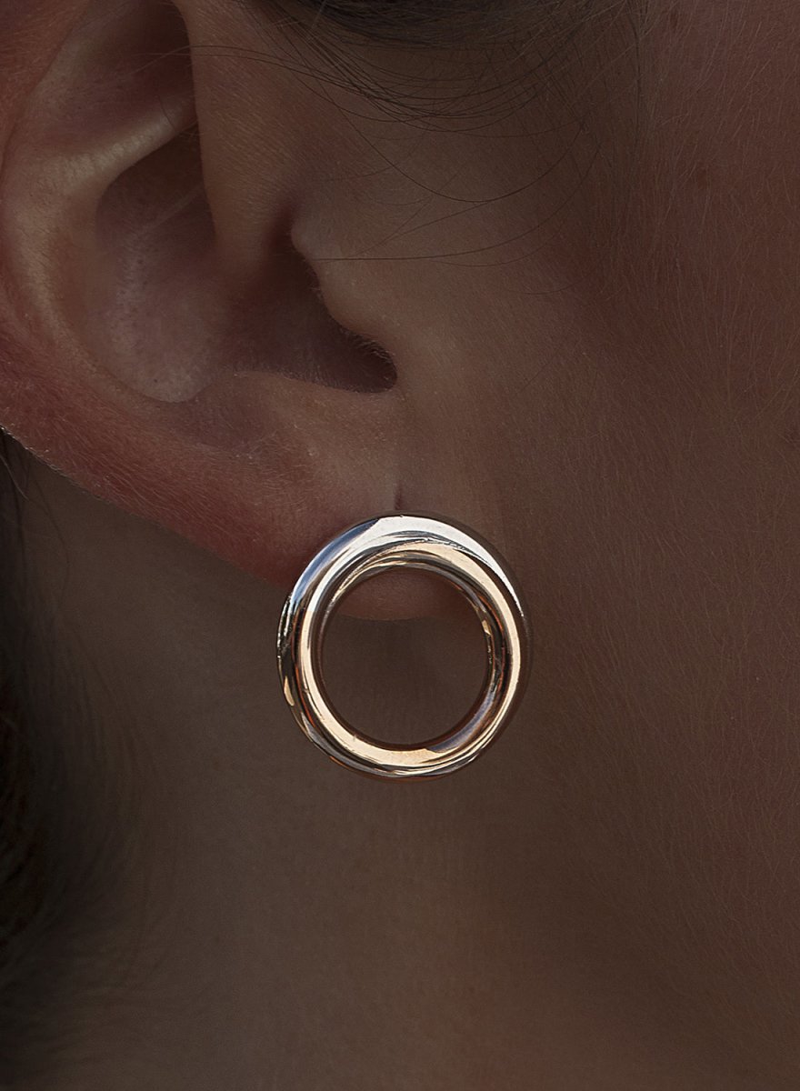 Earrings - Bicolor earrings design central knot