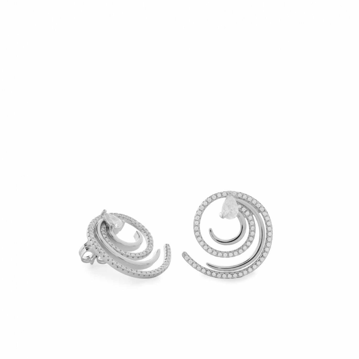 Pendiente · Pendientes originales diseño espiral con circonitas
