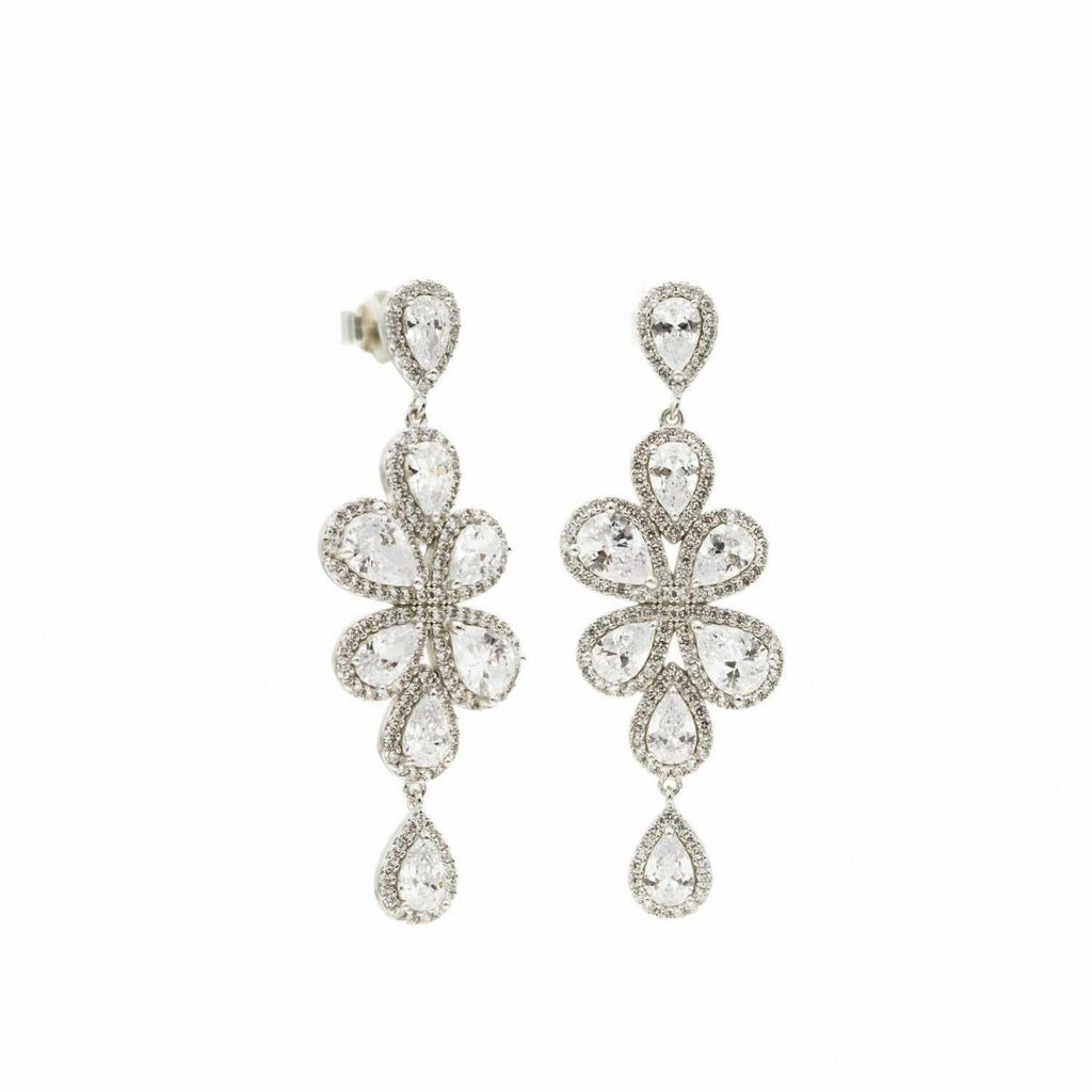 Pendientes Novia De Plata y Circonitas - SALOMÉ & JOYAS