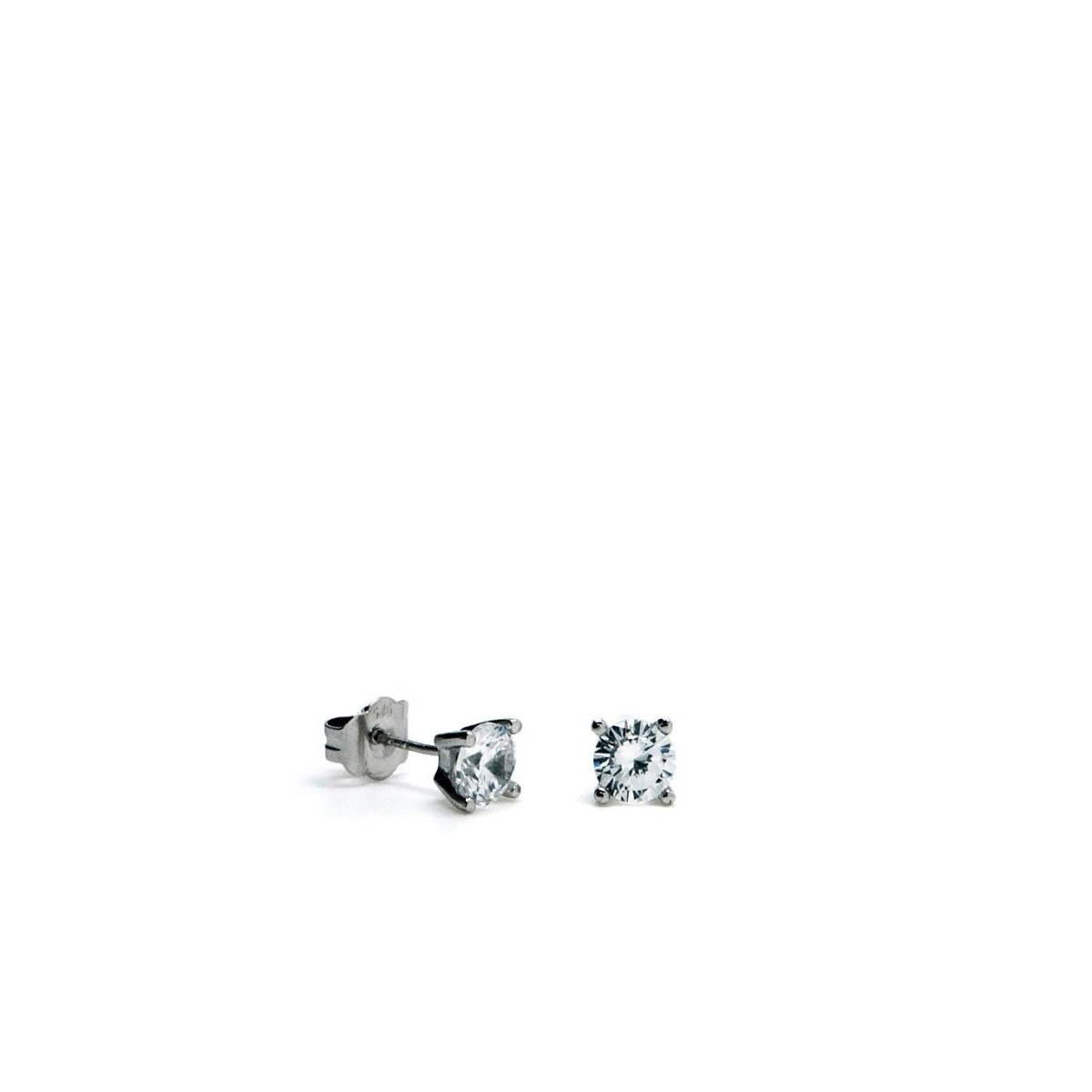 Pendiente · Pendientes pequeños diseño geométrico de plata lisa
