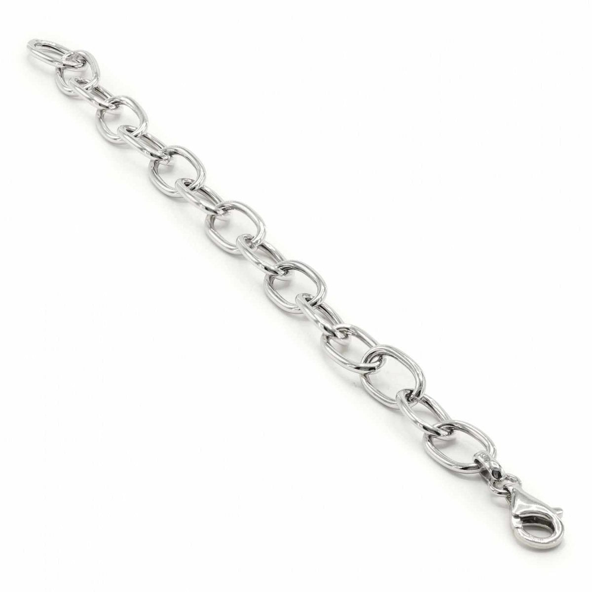 Bracelet - Silver link bracelet plain chain design