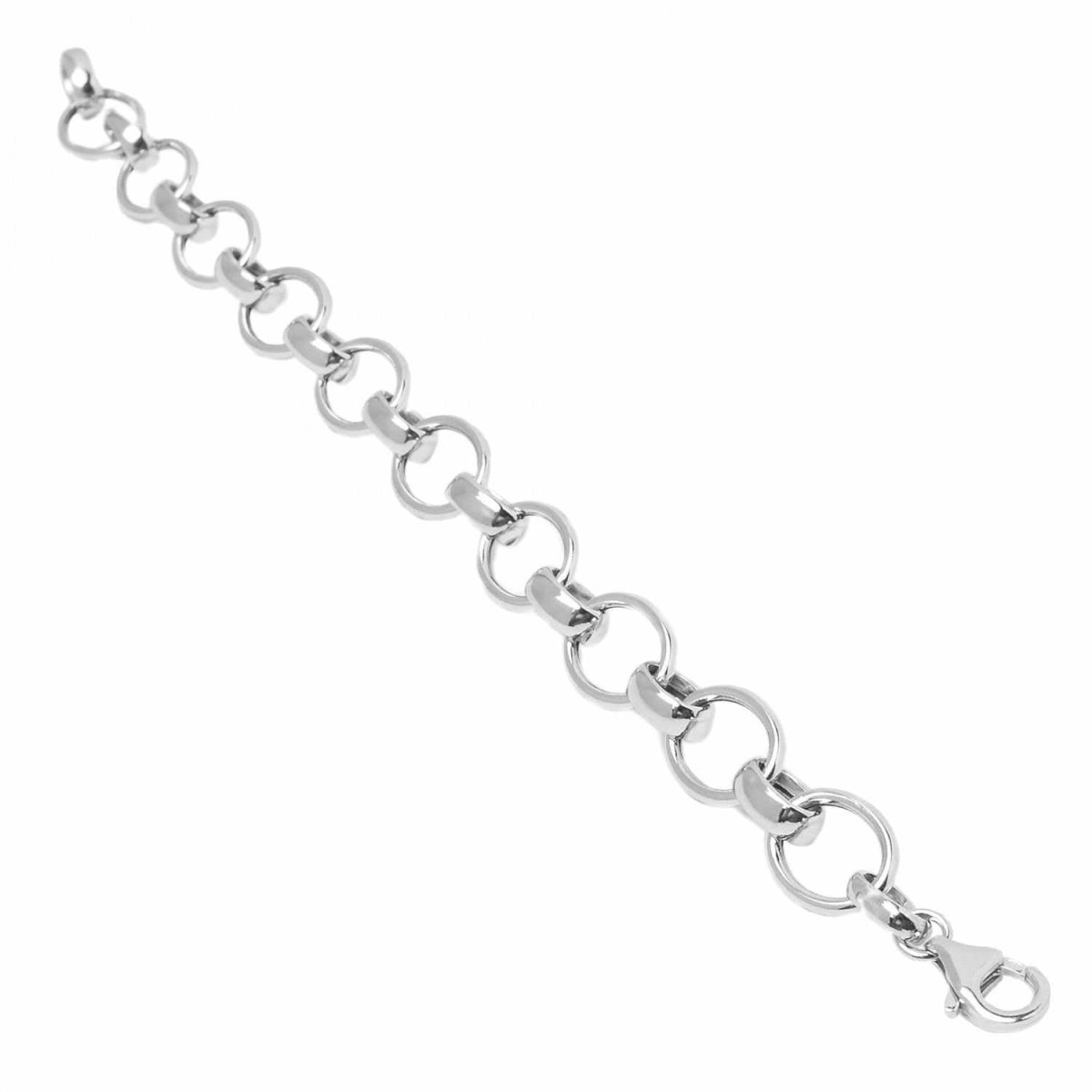 Bracelet - Silver link bracelet flat oval design