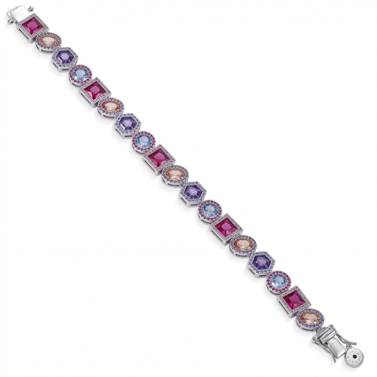 Bracelet - Bracelets with stones with charoite anthracite and zircons