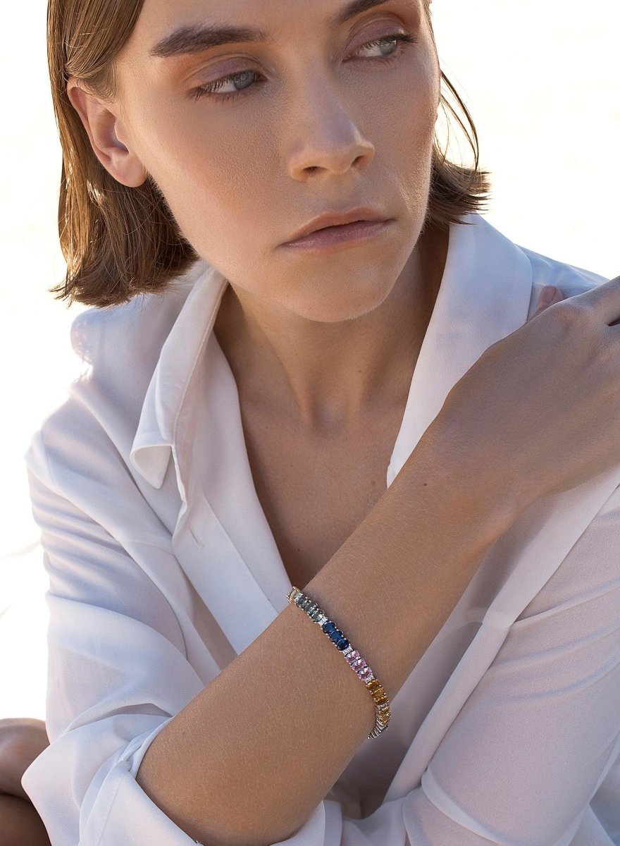 Bracelet - Bracelets with stones combined with zirconia design