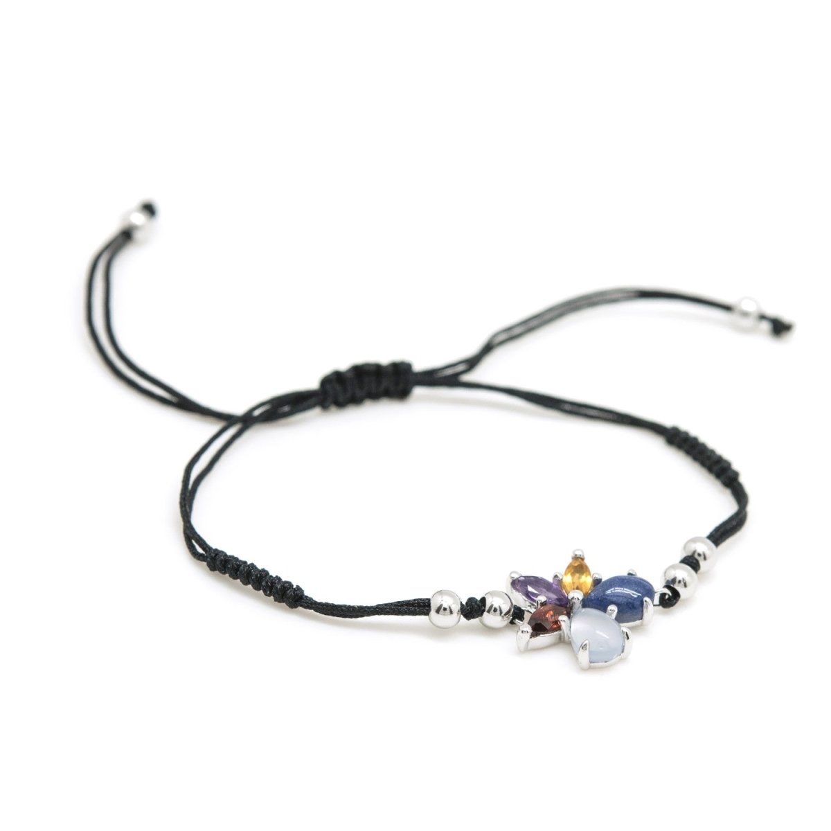 Sapphire floral design thread bracelets - LINEARGENT
