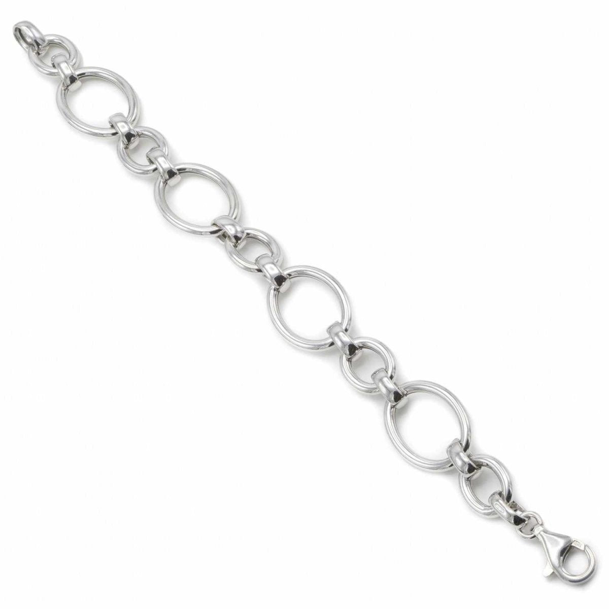 Bracelet - Round and fine smooth silver links bracelets